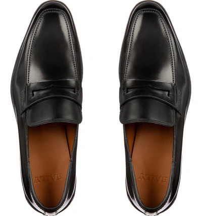 Shop Bally Relon Hybrid Penny Loafer In Black/black