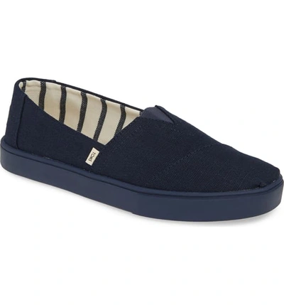 Shop Toms Alpargata Cupsole Slip-on In Navy/ Navy Canvas