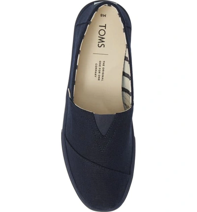 Shop Toms Alpargata Cupsole Slip-on In Navy/ Navy Canvas