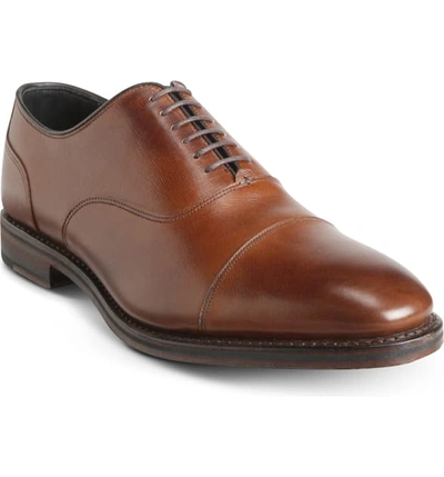 Shop Allen Edmonds Bond Street Cap Toe Oxford In Brown Print Leather