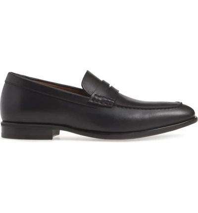 Shop Aquatalia Adamo Penny Loafer In Black Leather