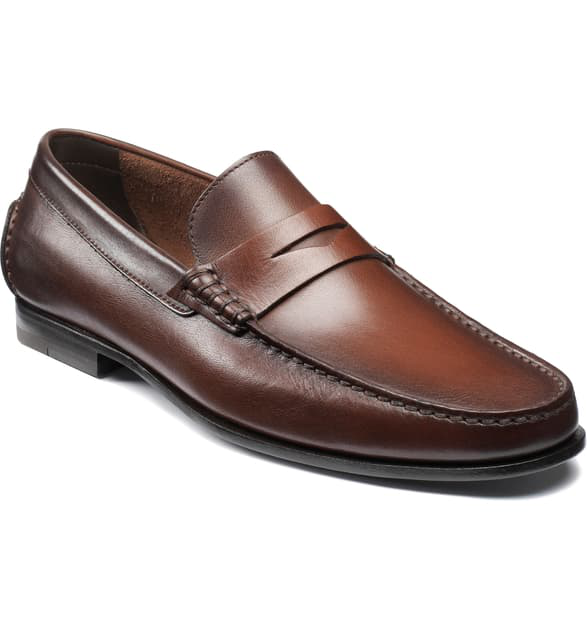 santoni penny loafers