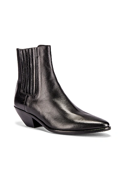 Shop Saint Laurent West Chelsea Boots In Black