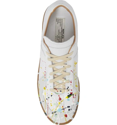 Shop Mm6 Maison Margiela Replica Low Top Sneaker In Off White Paint Splatter