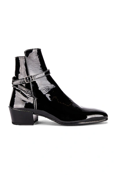 Shop Saint Laurent Clementi Jodhpur Booties In Black