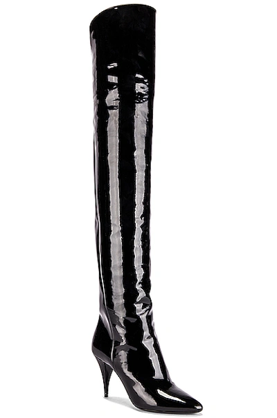Shop Saint Laurent Kiki Over The Knee Boots In Black