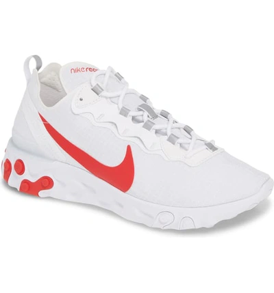 Shop Nike React Element 55 Se Sneaker In White/ University Red