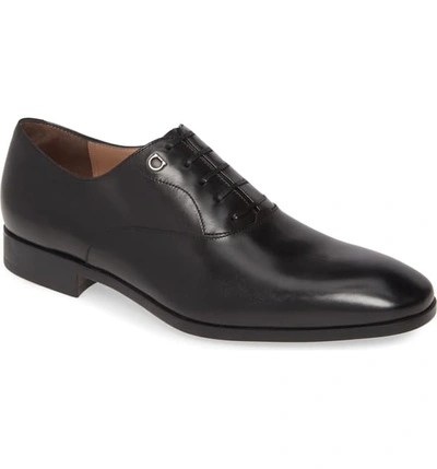 Shop Ferragamo Toulouse Plain Toe Oxford In Nero