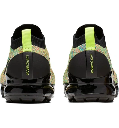 Shop Nike Air Vapormax Flyknit 3 Sneaker In Black/ Volt/ Blue Lagoon