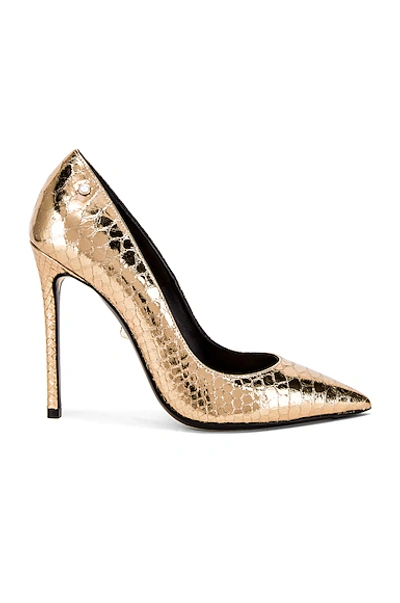 Shop Alevì Milano Alevi Carrie Pump In Gold Snake