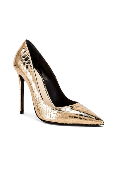 Shop Alevì Milano Alevi Carrie Pump In Gold Snake