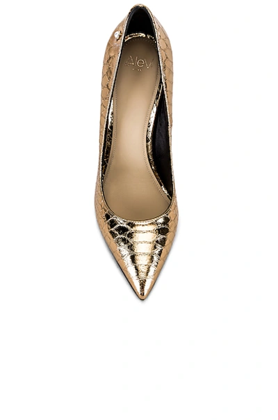 Shop Alevì Milano Alevi Carrie Pump In Gold Snake