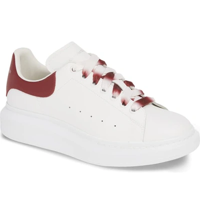 Shop Alexander Mcqueen Oversize Low Top Sneaker In Rose/ White