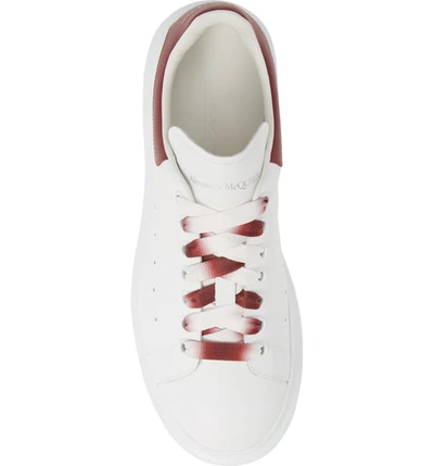 Shop Alexander Mcqueen Oversize Low Top Sneaker In Rose/ White