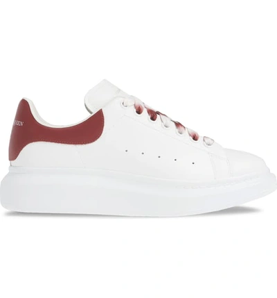 Shop Alexander Mcqueen Oversize Low Top Sneaker In Rose/ White