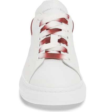 Shop Alexander Mcqueen Oversize Low Top Sneaker In Rose/ White