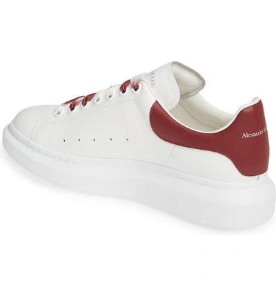 Shop Alexander Mcqueen Oversize Low Top Sneaker In Rose/ White
