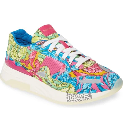 Shop Versace Baroque Print Achilles Sneaker In Multicolor/ Palladio