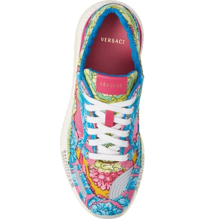 Shop Versace Baroque Print Achilles Sneaker In Multicolor/ Palladio