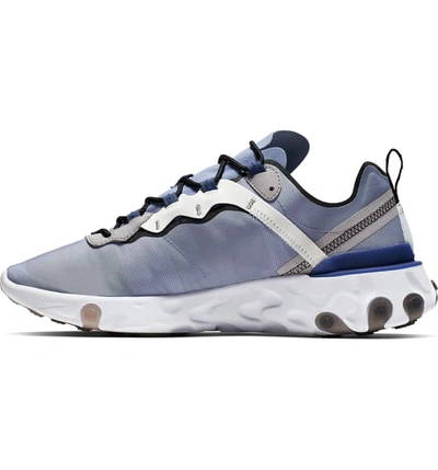 Shop Nike React Element 55 Sneaker In Indigo Fog/ White/ Navy/ Blue