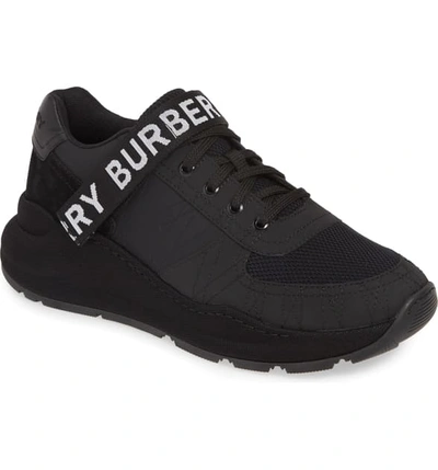 Shop Burberry Ronnie Sneaker In Black