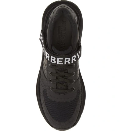 Shop Burberry Ronnie Sneaker In Black