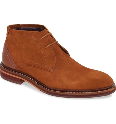 Shop Ted Baker Deligh Chukka Boot In Tan Suede