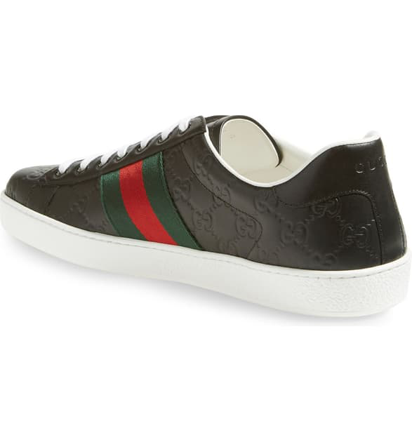 ace gucci signature sneaker black