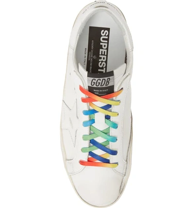 Shop Golden Goose Rainbow Super-star Sneaker In White Rainbow