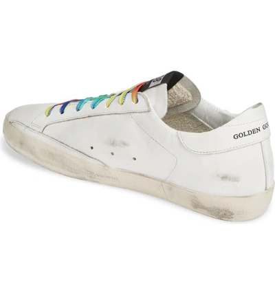 Shop Golden Goose Rainbow Super-star Sneaker In White Rainbow