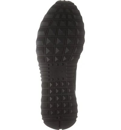 Shop Valentino Nylon Rockrunner Sneaker In Black/ Grey