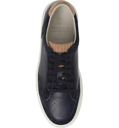 Shop Brunello Cucinelli Airsole Sneaker In Navy/ Camel