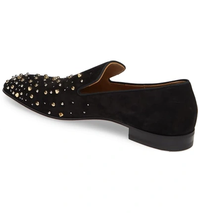 Shop Christian Louboutin Milkylion Studded Venetian Loafer In Black/multi