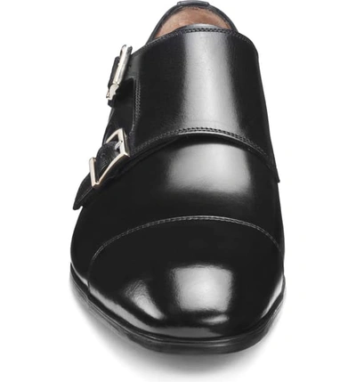 Shop Santoni Inca Double Monk Strap Shoe In Black