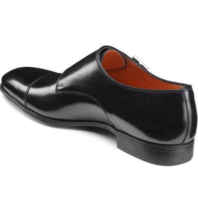 Shop Santoni Inca Double Monk Strap Shoe In Black
