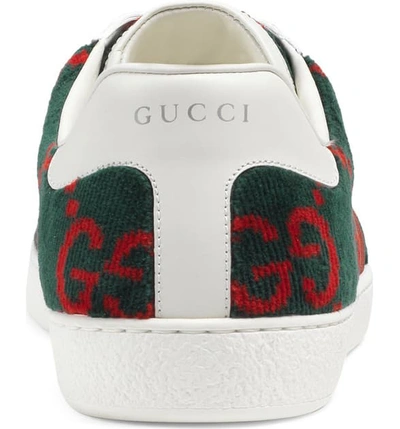 Shop Gucci New Ace Gg Logo Sneaker In Kaki