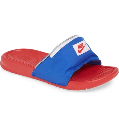 Shop Nike Benassi Just Do It Fanny Pack Sport Slide In Bright Crimson