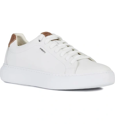 Geox Men's Deiven Leather Sneakers In White | ModeSens