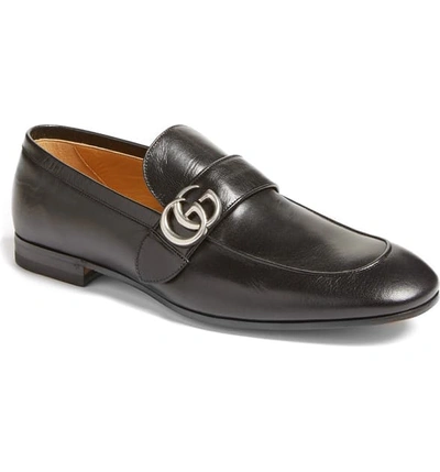 Shop Gucci Donnie Bit Loafer In Nero/ Nero Leather