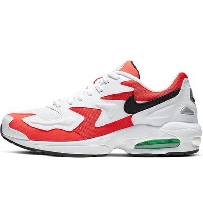 Shop Nike Air Max2 Light Sneaker In White/ Black/ Red/ Cool Grey