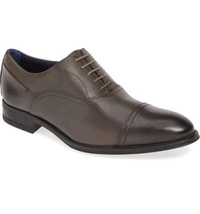 Shop Ted Baker Sibits Cap Toe Oxford In Brown Leather