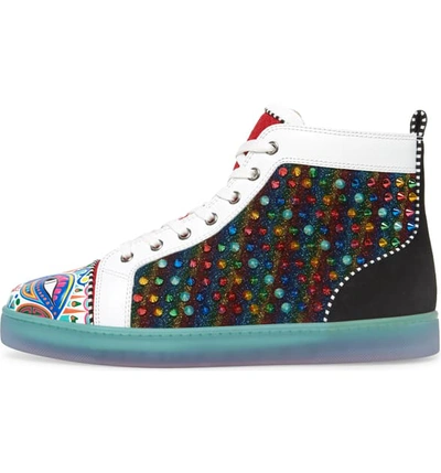 Shop Christian Louboutin Tribalouis High Top Sneaker In Version Multi