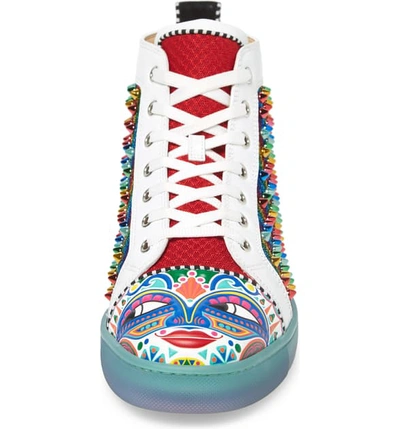Shop Christian Louboutin Tribalouis High Top Sneaker In Version Multi