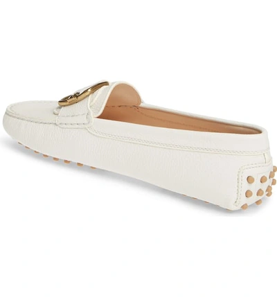 Shop Tod's Gommini Buckle Tassel Driving Moccasin In White