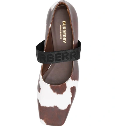 Shop Burberry Pennine Mary Jane Flat In Cowhide
