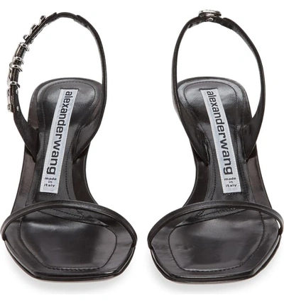 Shop Alexander Wang Ivy Crystal Embellished Sandal In Black