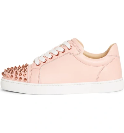 Shop Christian Louboutin Vieira Spiked Low Top Sneaker In Jupon Pink