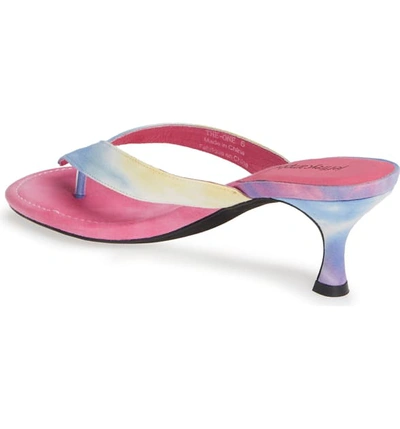 Shop Jeffrey Campbell The One Slide Sandal In Pink Blue Tie Dye