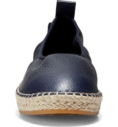 Shop Cole Haan Cloudfeel Espadrille In Blue Leather/ Natural Fabric