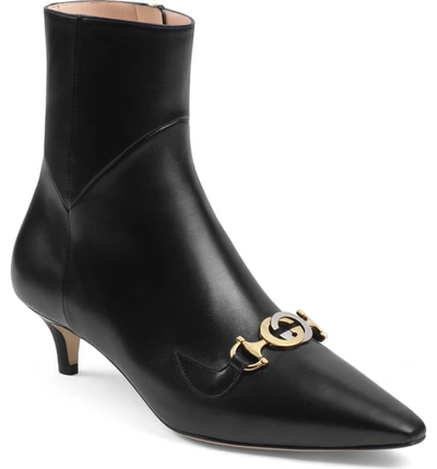 Shop Gucci Zumi Bootie In Black